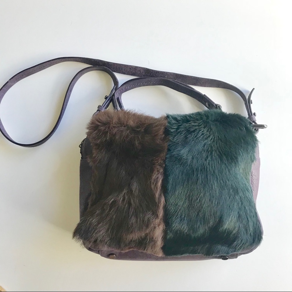 Botkier Nikita Fur and Leather Satchel New!